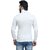 Fashlook Mens White Self Design Round Neck Full Sleeve Sweatshirt