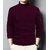 Fashlook Mens Maroon Solid High Neck Full Sleeve Sweatshirt