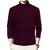 Fashlook Mens Maroon Solid High Neck Full Sleeve Sweatshirt