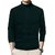 Fashlook Mens Green Solid High Neck Full Sleeve Sweatshirt
