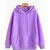 Fashlook Mens Purple Solid Hooded Full Sleeve Sweatshirt