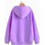 Fashlook Mens Purple Solid Hooded Full Sleeve Sweatshirt