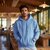 Fashlook Mens Blue Solid Hooded Full Sleeve Sweatshirt