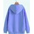 Fashlook Mens Blue Solid Hooded Full Sleeve Sweatshirt
