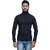 Fashlook Mens Black Solid High Neck Full Sleeve Sweatshirt