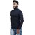 Fashlook Mens Black Solid High Neck Full Sleeve Sweatshirt
