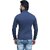 Fashlook Mens Blue Solid High Neck Full Sleeve Sweatshirt