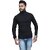 Fashlook Mens Black Solid High Neck Full Sleeve Sweatshirt