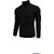 Fashlook Mens Black Solid High Neck Full Sleeve Sweatshirt