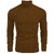Fashlook Mens Brown Solid High Neck Full Sleeve Sweatshirt