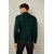 Fashlook Mens Green Solid High Neck Full Sleeve Sweatshirt