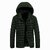 Fashlook Puffer Solid Full Sleeve Dark Green Jacket for Mens