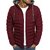 Fashlook Puffer Solid Full Sleeve Maroon Jacket for Mens