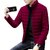 Fashlook Fluffy Solid Full Sleeve Maroon Jacket for Mens