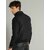 Fashlook Bomber Solid Full Sleeve Black Jacket for Mens
