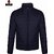 Fashlook Quilted Solid Full Sleeve Dark Blue Jacket for Mens