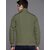 Fashlook Bomber Solid Full Sleeve Green Jacket for Mens