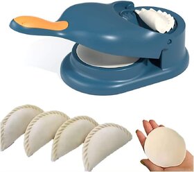 2 in 1 Dumpling Maker Ghughra Momos Maker Machine, Skin Press Mould for Gujiya Ghughra Mould Machine, Kitchen Dumpling M