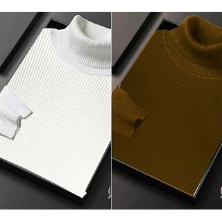 Fashlook Solid Full Sleeve Casual Multicolor Sweaters For Mens