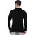 Fashlook Striped Full Sleeve Casual Black Sweaters For Mens