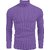 Fashlook Striped High Neck Wool Blend Casual Purple Full Sleeve T-Shirt For Mens