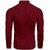 Fashlook Striped High Neck Pure Cotton Casual Maroon Full Sleeve T-Shirt For Mens