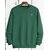 Fashlook Solid Round Neck Wool Blend Casual Green Full Sleeve T-Shirt For Mens
