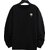Fashlook Solid Round Neck Wool Blend Casual Black Full Sleeve T-Shirt For Mens