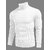 Fashlook Striped High Neck Pure Cotton Casual White Full Sleeve T-Shirt For Mens