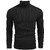 Fashlook Striped High Neck Cotton Blend Casual Black Full Sleeve T-Shirt For Mens
