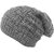Fashlook Woolen Silver Casual Winter Cap