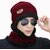 Fashlook Woolen Maroon Casual Winter Cap