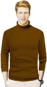 Fashlook Solid Brown Full Sleeve Sweater for Men | Comfortable and Stylish Winter Wear