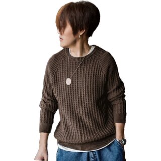 Fashlook Solid Full Sleeve Casual Brown Sweater for Men - Comfortable, Stylish Knit Pullover for Everyday Wear