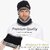 Fashlook Unisex Woolen Black Casual Winter Cap With Neck Warmer