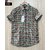 Fashlook Checkered Curved Collar Regular Fit Cotton Blend Casual Green Shirt For Mens