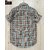 Fashlook Checkered Curved Collar Regular Fit Cotton Blend Casual Green Shirt For Mens