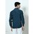 Fashlook Solid Curved Collar Regular Fit Cotton Blend Casual Green Shirt For Mens
