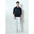 Fashlook Solid Curved Collar Regular Fit Cotton Blend Casual Dark Blue Shirt For Mens