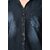 Fashlook Solid Curved Collar Regular Fit Cotton Blend Casual Dark Blue Shirt For Mens