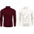 Fashlook Solid Red, White Full Sleeve Sweaters For Mens (Pack of 2)