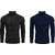Fashlook Solid Black, Blue Full Sleeve Sweaters For Mens (Pack of 2)
