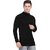Fashlook Solid Black Full Sleeve Sweaters For Mens