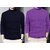 Fashlook Solid Blue, Purple Full Sleeve Sweaters For Mens (Pack of 2)