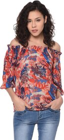 Purys Women Multicolor Printed Basic Top