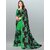 SVB Sarees Womens Green Colour Floral Printed Georgette Saree With Blouse Piece
