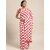 SVB Sarees Womens White And Red Colour Polka Dot Printed Saree With Blouse Piece