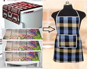 REVEXO Polyester Floral Pattern Fridge Covers