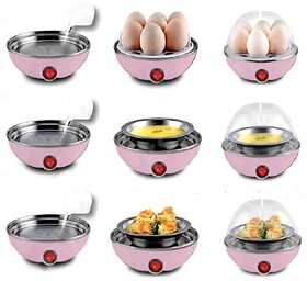 Multicolor Electric Egg Boiler with Capacity for 7 Eggs - Fast and Easy Egg Cooker with Auto Shut-Off