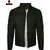 Fashlook Full Sleeve Solid Fluffy Dark Green Jacket For Mens